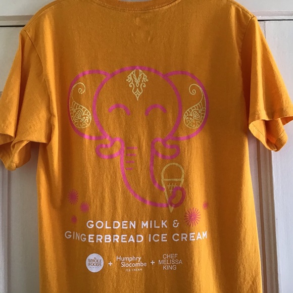 NWOT Custom Elephant Ice Cream Marigold Tee - Picture 2 of 6